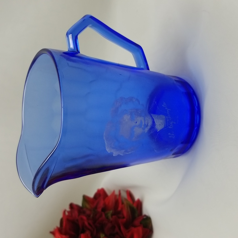 Hazel Atlas Shirley Temple Blue Glass Creamer